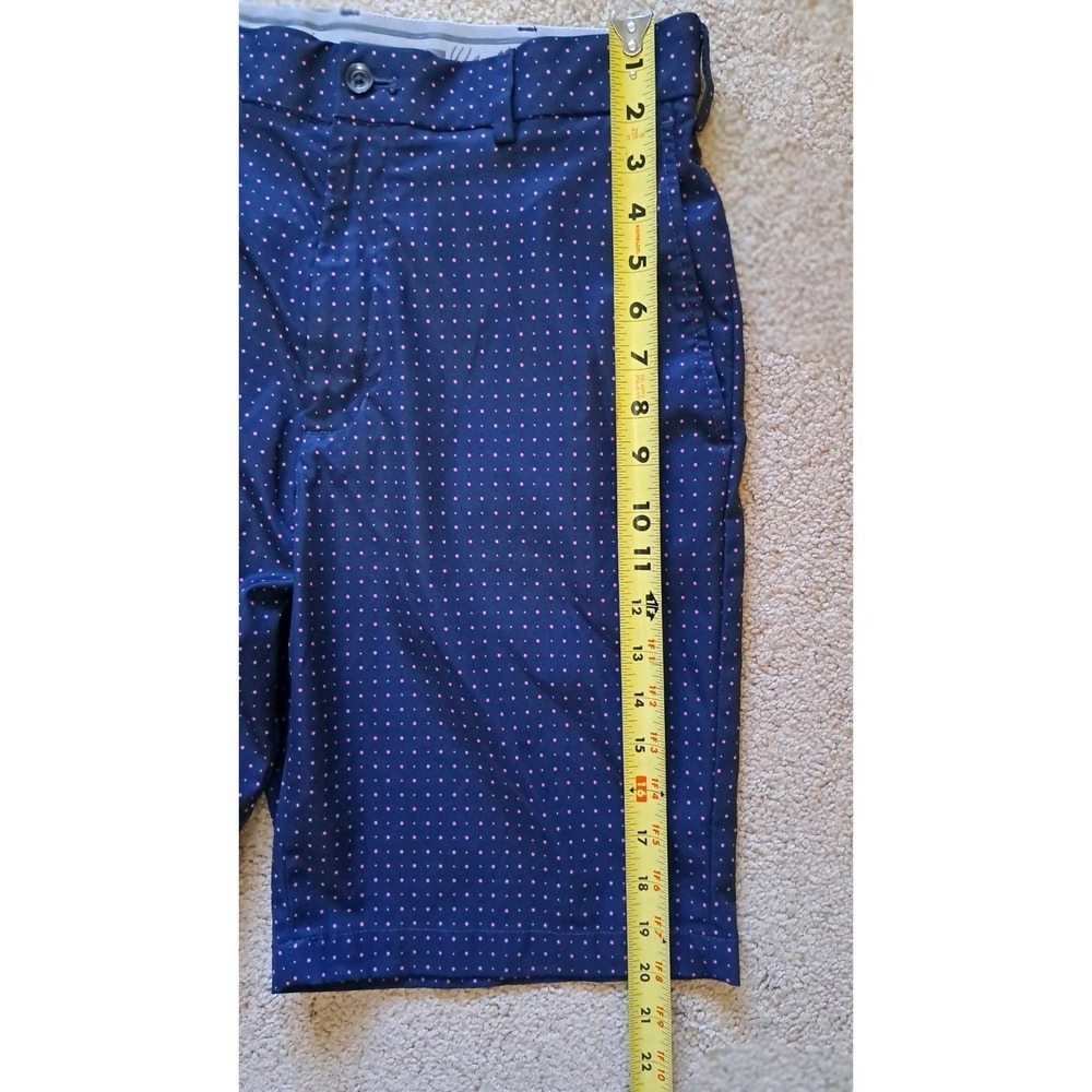 Walter Hagen Men's Golf Shorts Blue Pink Polka Dot Size 32 - Picture 8 of 10